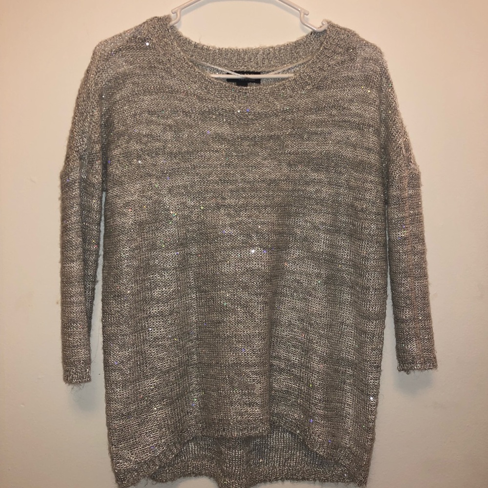 Grey sequin sweater